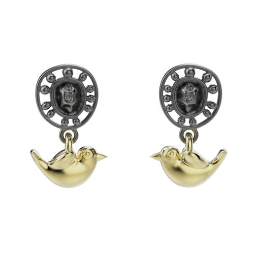 'Fly Freedom' Sterling silver women's Ear droppers - tinybird