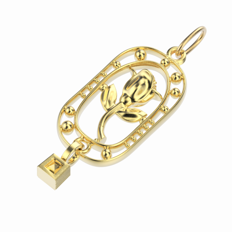 'English Rose' Sterling silver women's Pendant - tinybird