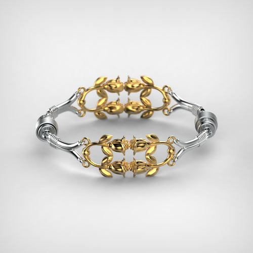 'English Rose' sterling silver women's Bracelet. - tinybird