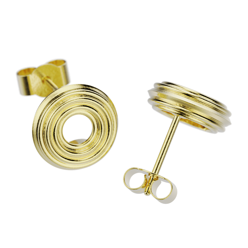 'Eden' Sterling silver ear studs. - tinybird