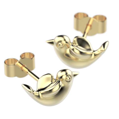 'Eve Mini'  Small sterling silver women's Ear studs.