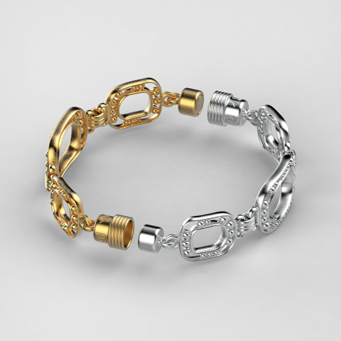 'Eternal English Rose ' Sterling silver women's Bracelet.