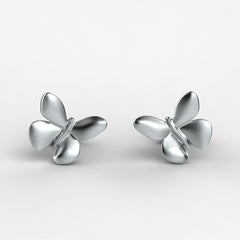 'Brimstone' Sterling silver women's Ear studs - tinybird