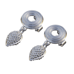 'Eden Tex'  Sterling silver earring droppers - tinybird