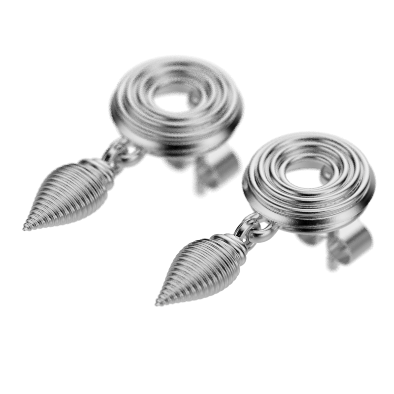 'Adam and Eve' Sterling silver Earring droppers. - tinybird