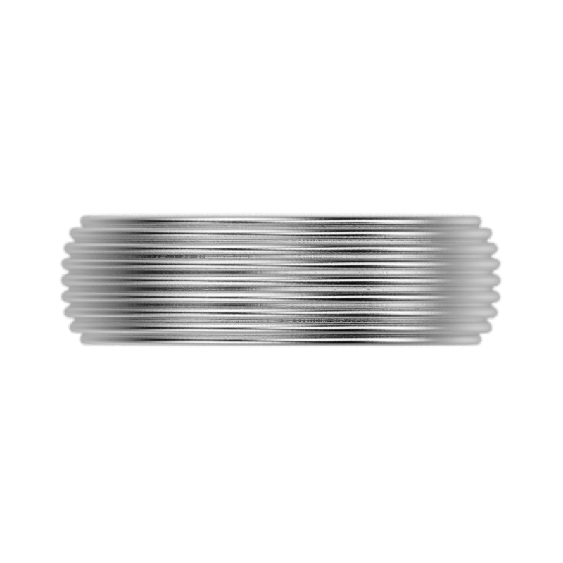 'Adams Rib' Sterling silver women's wide band stacking ring - tinybird