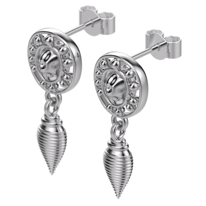 'Anglo' Sterling silver Earring droppers. - tinybird