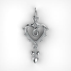 'Love Bomb' Sterling silver women's Pendant with chain. - tinybird